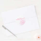Mariage faveur autocollant rose pivoine (Enveloppe)