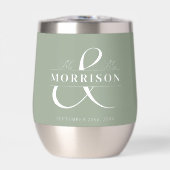 Mariage Faveur M. Mme Sage Green (Avant)