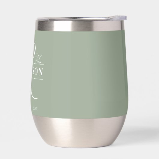 Mariage Faveur M. Mme Sage Green (Gauche)