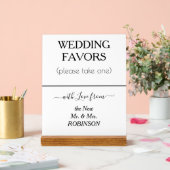 Mariage Faveurs Noir Blanc NOM (Mariage)