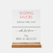Mariage Faveurs Rouge Noir Typographie Clair (Recto)