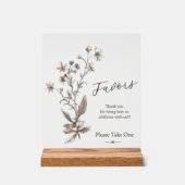 Mariage Faveurs Rustique Élégant Fleur sauvage Moc (Recto)