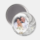 Mariage Favor diamants photo Magnet (Recto/Verso)