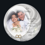 Mariage Favor diamants photo Magnet<br><div class="desc">Mariage Favor diamants photo Magnet. Composition d'image et d'illustration pour mariage formel élégant, anniversaire ou modèle de partie de fiançailles Le texte est entièrement personnalisable. Ajoutez vos informations ou changez-les complètement. Sélectionnez une police et une couleur différentes. Le modèle peut être utilisé pour toute occasion spéciale. Il vous suffit de...</div>