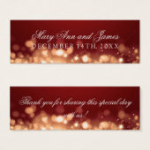 Mariage Favor Étiquette Éclairage Or (Devant & derrière)