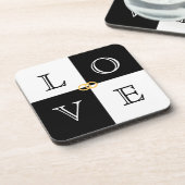 Mariage Favor Love Dessous de verre Set (Côté gauche)
