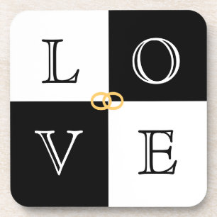 Mariage Favor Love Dessous de verre Set