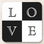 Mariage Favor Love Dessous de verre Set (Devant)