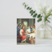 Mariage Favor Mariée Groom Catholique Carte Sainte (Debout devant)