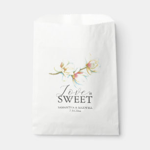 Mariage Favor Sacs Amour Est Douce Fleurs Blanches