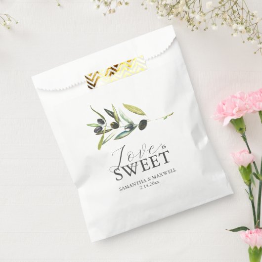 Mariage Favor Sacs L'Amour Est L'Olive Douce (Scellé)