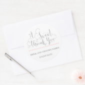MARIAGE FAVOR STICKER phrase "Un Merci doux" (Enveloppe)