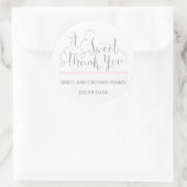 MARIAGE FAVOR STICKER phrase "Un Merci doux" (Sac)