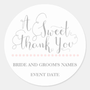 MARIAGE FAVOR STICKER phrase "Un Merci doux"