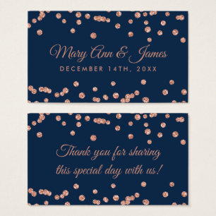 Mariage Favor Tag Rose Parties scintillant or Conf