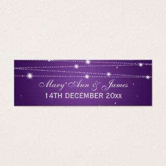Mariage Favor Tag Sparkling Lines Purple
