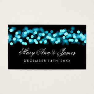 Mariage Favor Tag Turquoise Hollywood Glam