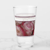 Mariage Favor Verre Blanc-Rose-Rose Accents de vin (Dos)