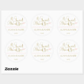 MARIAGE FAVORISANT STICKER phrase "Un Merci sucré" (Feuille)