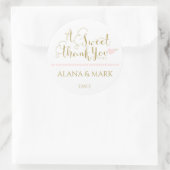 MARIAGE FAVORISANT STICKER phrase "Un Merci sucré" (Sac)