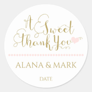 MARIAGE FAVORISANT STICKER phrase "Un Merci sucré"