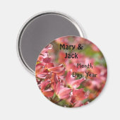Mariage favorise magnet Floral Bridal Set Date de (Recto/Verso)