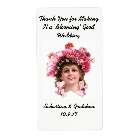 Mariage Favoriser Étiquette SEMENCES DE FLEURS PAC (Devant)