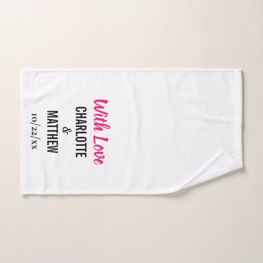 Mariage Favoriser Merci Avec Amour (Serviette à main)