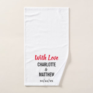 Mariage Favoriser Merci Avec L'Amour Serviette Mai