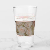 Mariage Favoriser Verre Roses Roses Roses Rose (Dos)