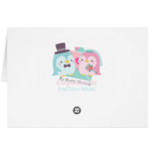 Mariage Félicitations Penguin Groom et Mariée (Dos Horizontal)