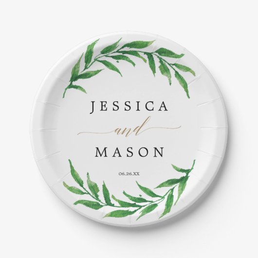 Mariage - Fête de Couple - Assiette en Papier (Devant)