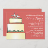 Mariage Fête de l'mariée d'écrevisse Invitation Co (Devant / Derrière)