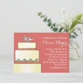 Mariage Fête de l'mariée d'écrevisse Invitation Co (Debout devant)