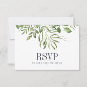 Mariage feuillage de verdure RSVP (Devant)