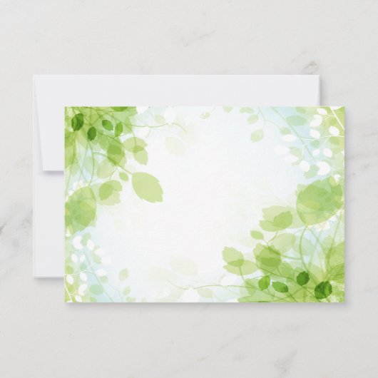 Mariage Feuille d'aquarelle printemps RSVP (Dos)
