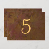 Mariage Feuille d'érable couleur Numéro de table (Devant / Derrière)