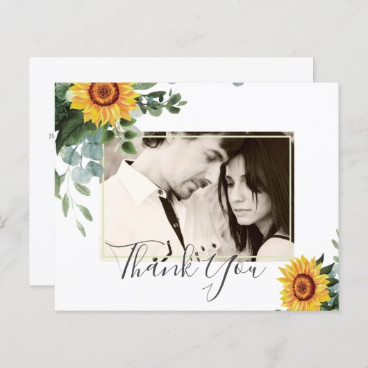 Mariage Feuille des tournesols rustiques Eucalyptu (Devant / Derrière)