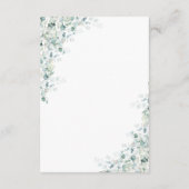 Mariage Feuille Eucalyptus Détails Carte de boîtie (Dos)