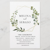 Mariage Feuille Eucalyptus vert géométrique (Devant)