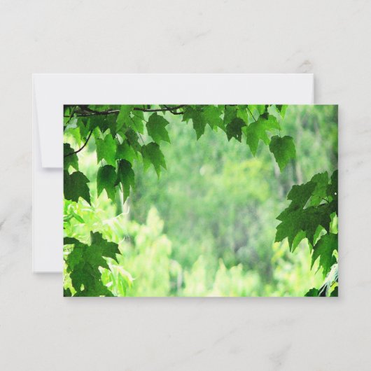 Mariage feuille RSVP (Dos)