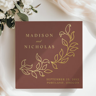 Mariage Feuilles de Brun et d'Or en Cascade