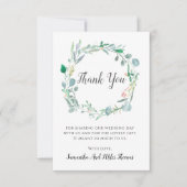 Mariage Feuilles et bourgeons d'aquarelle Carte de (Devant)