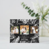 Mariage Feuilles Tropicales Noir Blanc à ne pas ma (Debout devant)