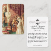 Mariage Fiançailles catholique favorise les Cartes (Devant / Derrière)