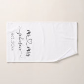 Mariage Fiançailles Coeur M. Mme Nom personnalisé (Serviette à main)