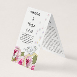 Mariage Fiançailles rose Diamond Ring