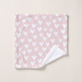 Mariage Fille Rose Coeurs Blancs Shower (Gant de toilette)
