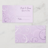 Mariage Fils violets Placer les cartes de réglage (Devant / Derrière)