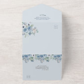 Mariage Fleur Bleu Poussière | Invitation Tout-En- (Dehors)